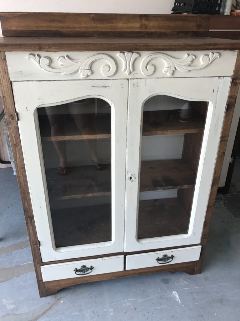 DIY Restored China Hutch Cabinet