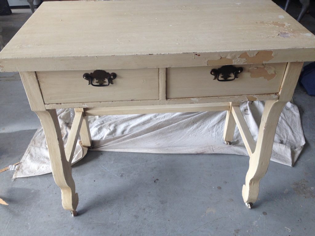 Small Veneer Desk (before)